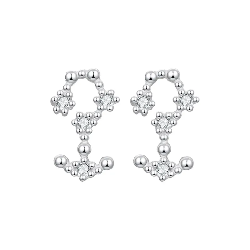 JAY S999 Fine Silver Stud Earrings Unisex-14