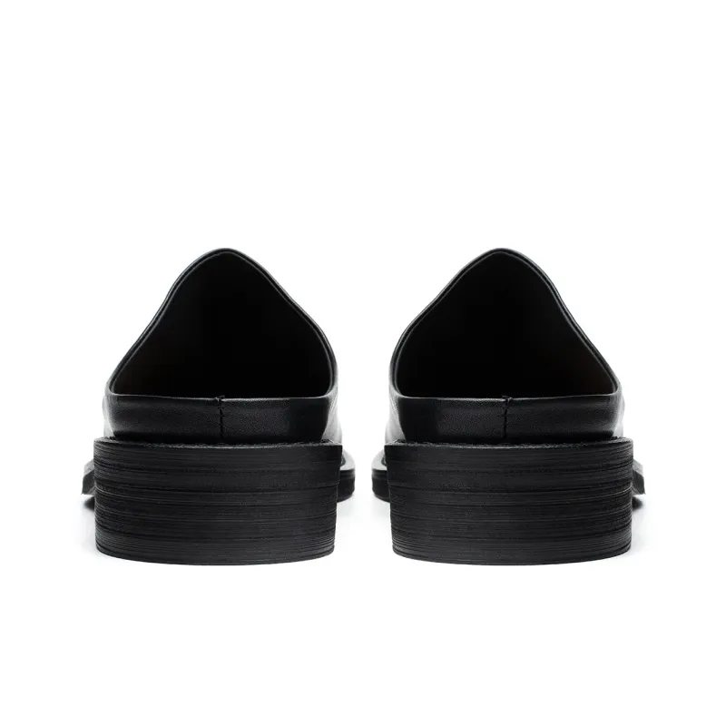 FED EVA Rubber Sole Odor Resistant, Abrasion Resistant Closed Toe Slippers Men's Black-3