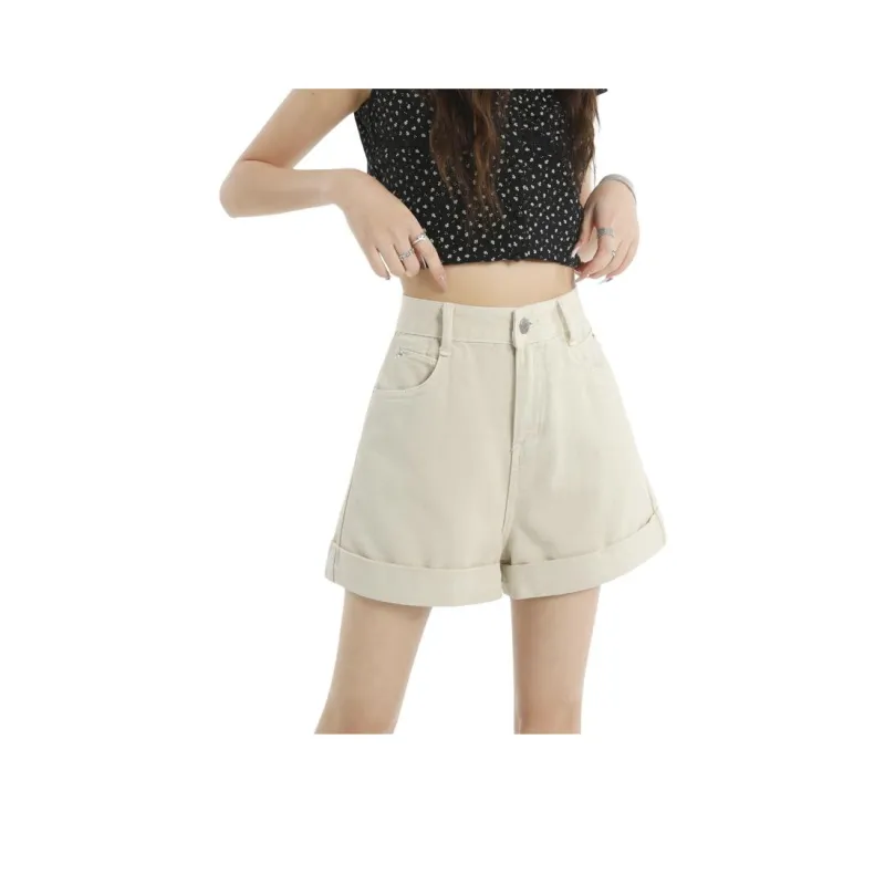 BENGEN Denim Shorts Women's-5