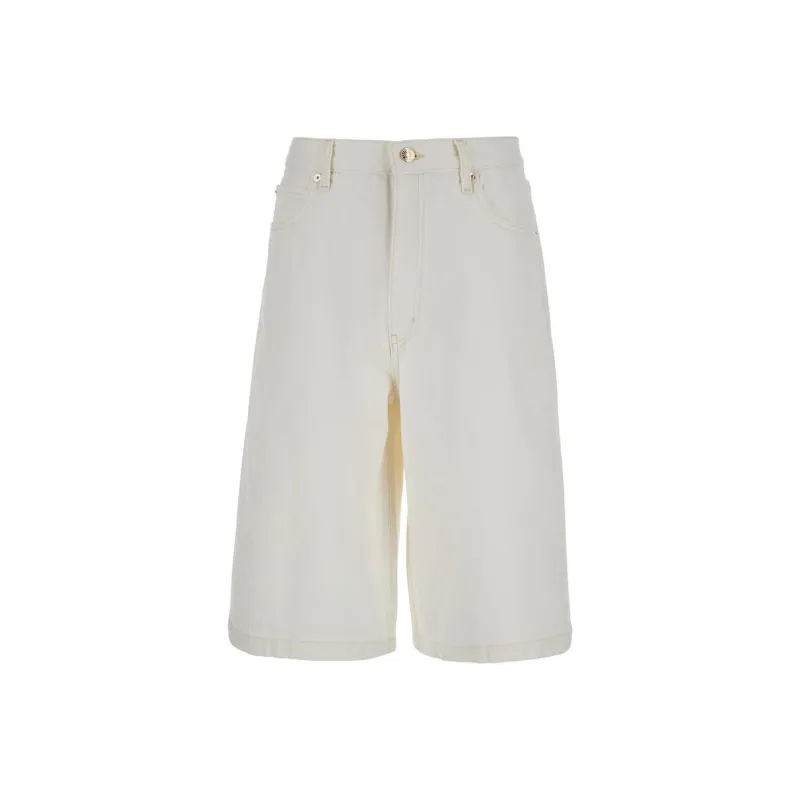 FRAME Knee Length Zipped Shorts-0