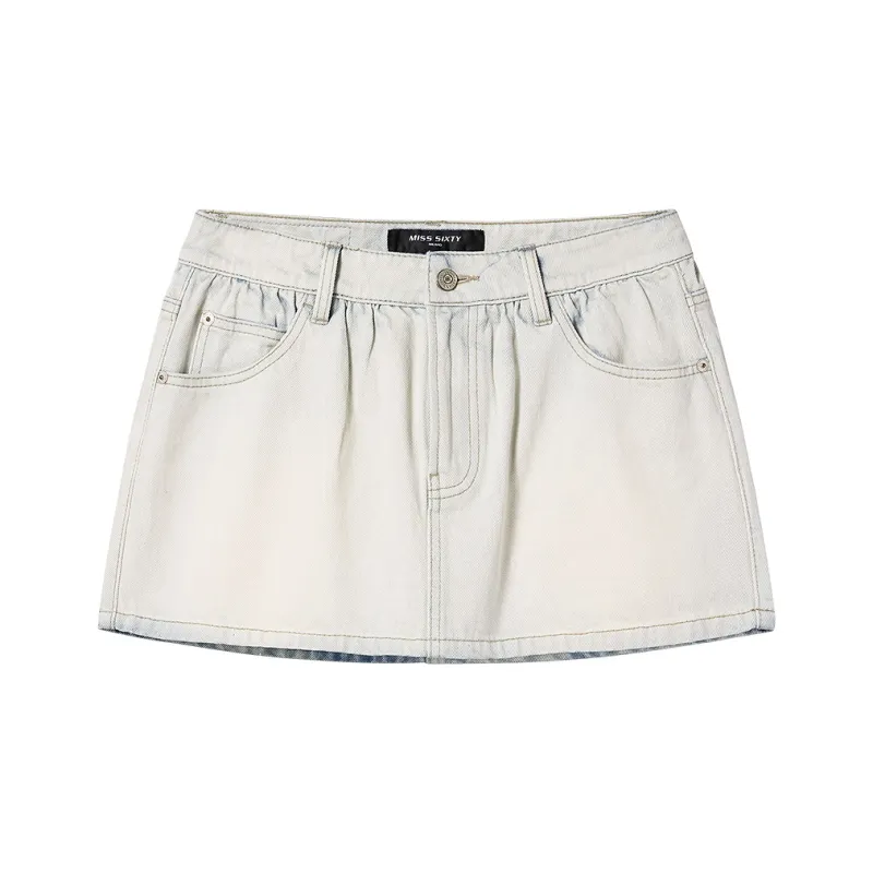 Miss Sixty Denim Short Skirts Women's Light Blue-0