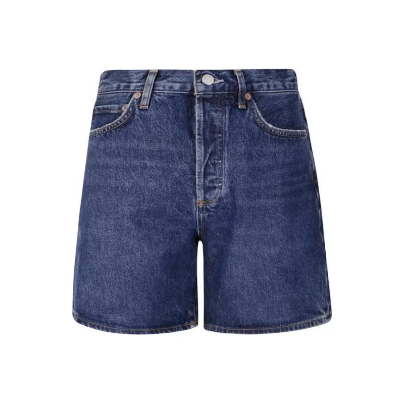 AGOLDE Dame High Rise Denim Shorts-0