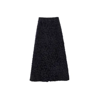 E.D.X Casual Long Skirt Women's Black