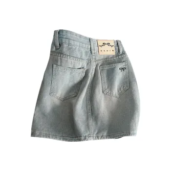 Cypress House Denim Short Skirts Women's Light Blue