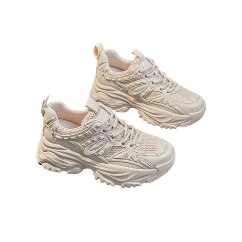 LINGPAO Breathable Height Increase Low Top Chunky Sneakers Women's-8