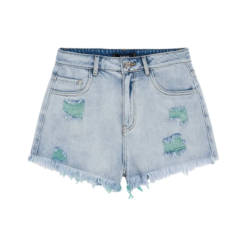 Bebe Denim Shorts Women's Blue-0