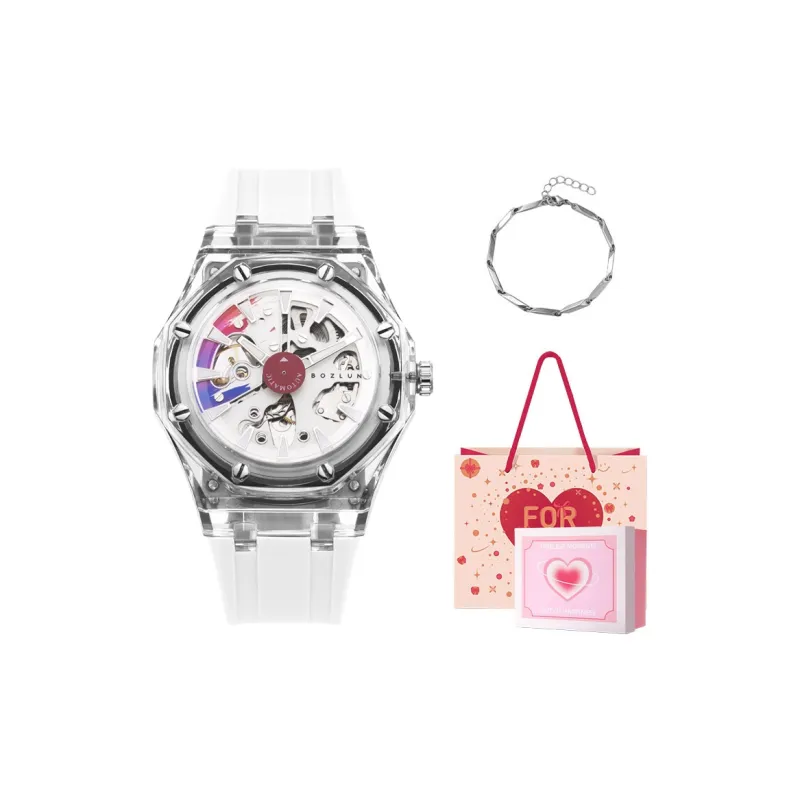 BOZLUN Long Voyage Collection Automatic Mechanical Movement Unisex White Dial-19