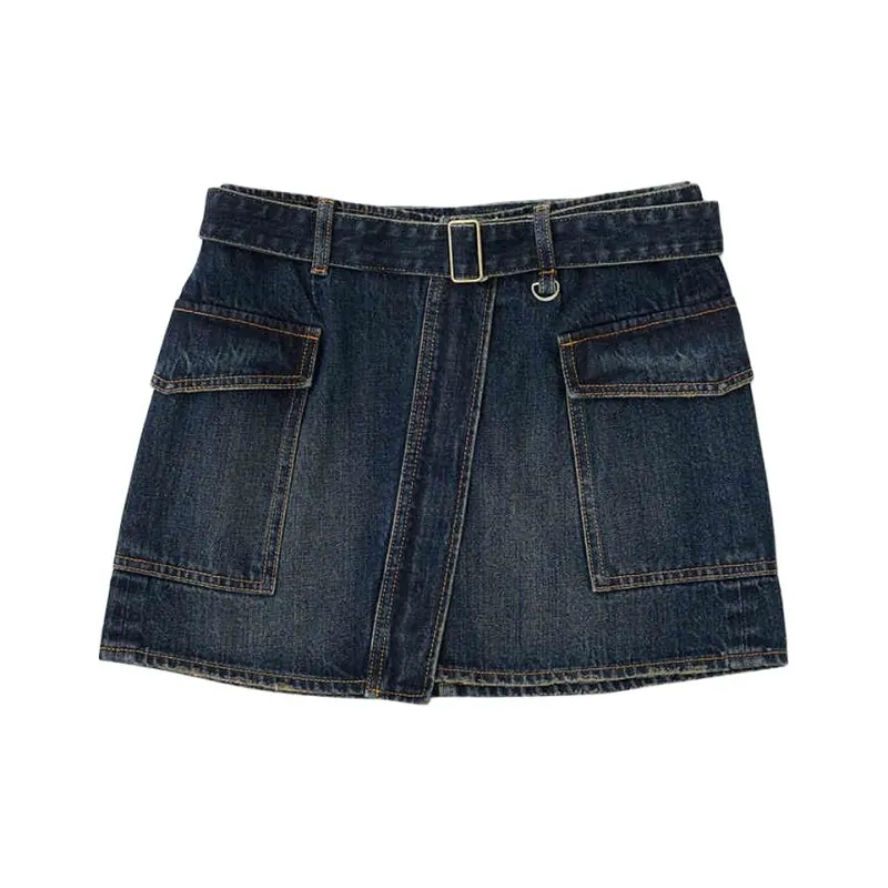 MOUSSY Denim Short Skirts Women's-0