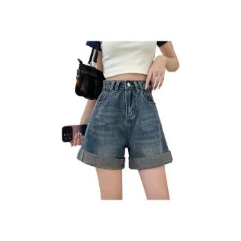 Mu Xiao Xin Denim Shorts Women's Vintage Blue