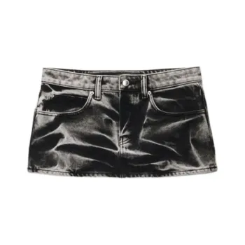 Alexander Wang Blade Logo Embroidered Miniskirt