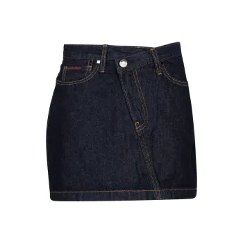 CALVIN KLEIN Denim Short Skirts Women's Denim Black