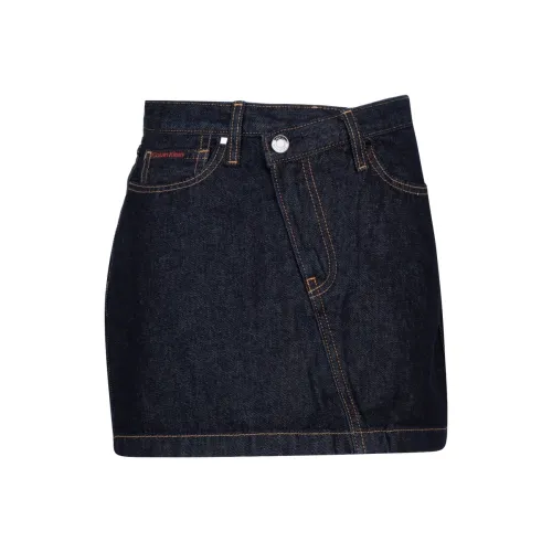 CALVIN KLEIN Denim Short Skirts Women's Denim Black