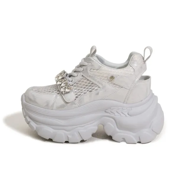 Milan Love Song Cushioning, Slip Resistant, Abrasion Resistant, Lightweight, Breathable Low Top Chunky Sneakers Women's-0