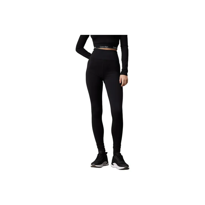 CALVIN KLEIN Logo Gym Leggings Sports Pants Women's Black-0