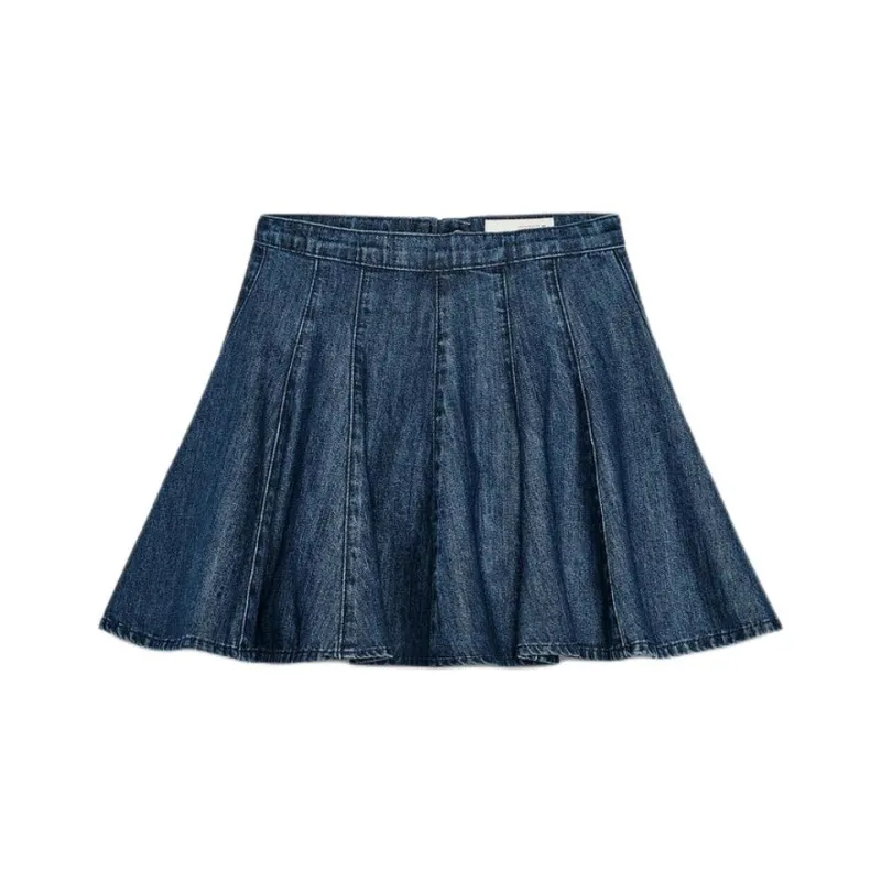 ZARA Trf Denim Short Skirts Women's Blue-0