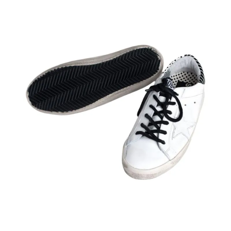 Golden Goose Super Star Low Top Skateboard Shoes Women's White-5