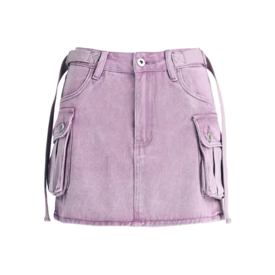ZXZA Denim Short Skirts Women's-7