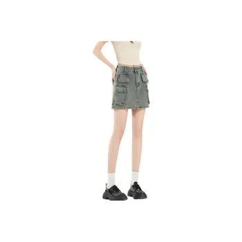 FAWENXIANGZI Denim Short Skirts Women's
