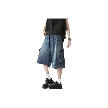 TELENT Denim Shorts Unisex Blue