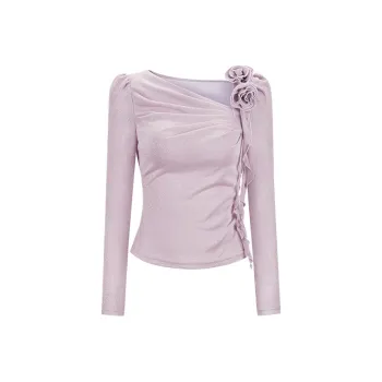 CHICHY CHICHY Size Sister Series Shirt Women's Pink Purple