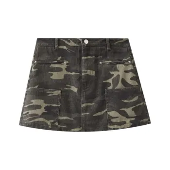 Three Blessings Denim Short Skirts Women's