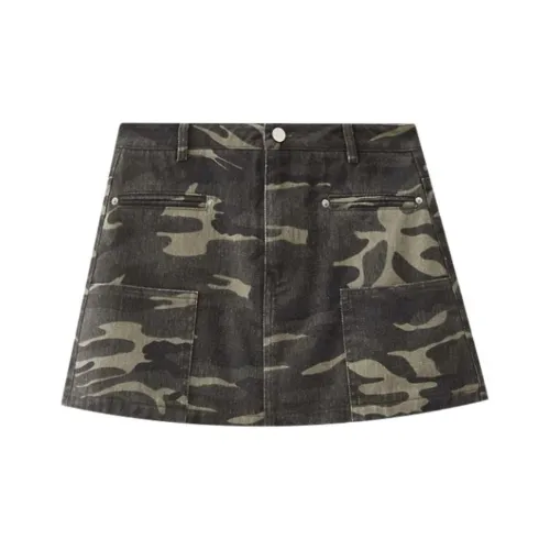 Three Blessings Denim Short Skirts Women's