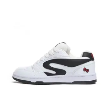 LIANGHUO Slip Resistant Cushioning With Impact Resistance Low Top Skateboard Shoes Women's White Black