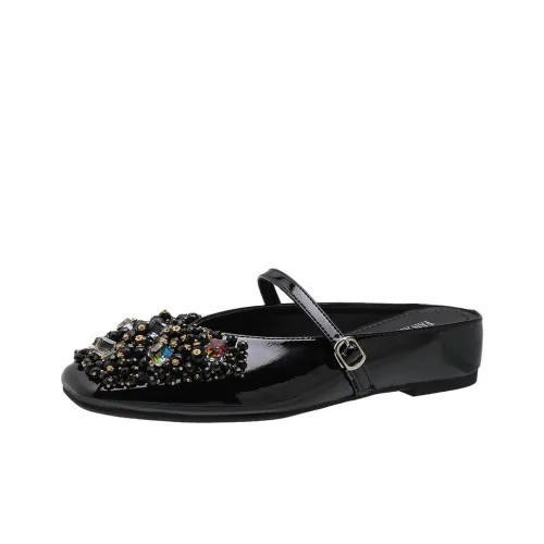 Than Than Me Rubber Sole Slip Resistant Closed Toe Slippers Women's