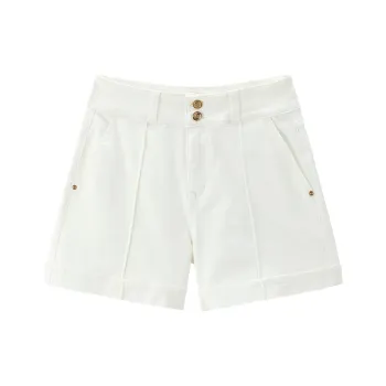 PEACEBIRD Denim Shorts Women's Denim Ecru