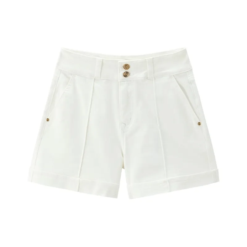 PEACEBIRD Denim Shorts Women's Denim Ecru-0