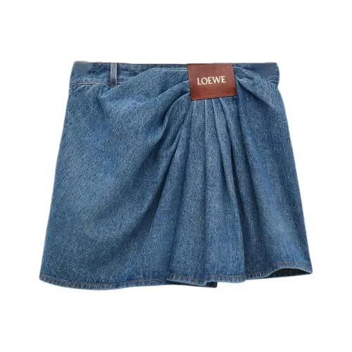 LOEWE Draped Skirt 'Indigo Blue'