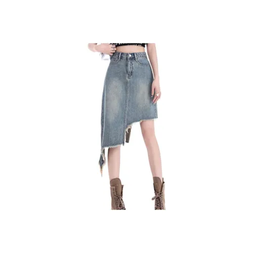 The New Age Family Denim Short Skirts Women's Vintage Blue
