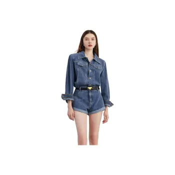 DPLAY Denim Shorts Women's Denim Blue