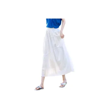 XWI Casual Long Skirts Women's Snow Porcelain White