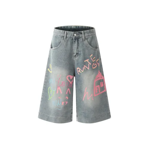 WAYHWEI Denim Shorts Women's Blue