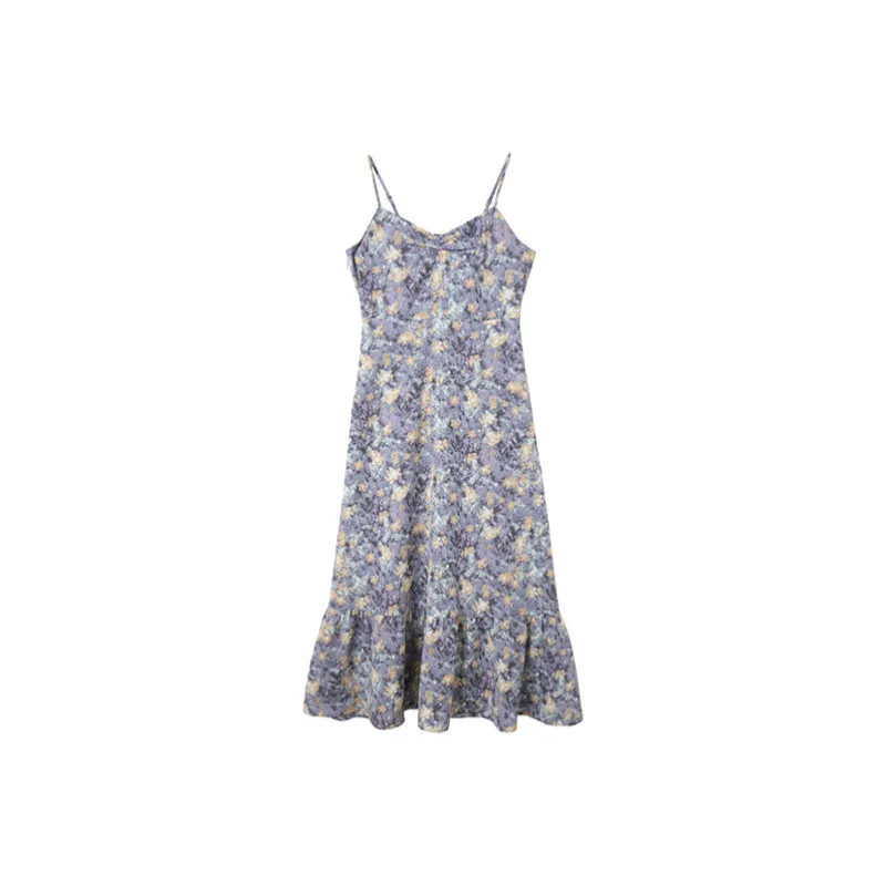 Manekniv Slip Dresses Women's Purple Floral-0