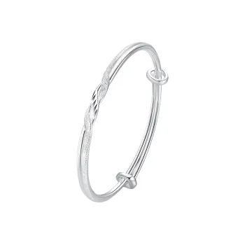 D.Get S999 Fine Silver Sterling Silver Bracelets Unisex