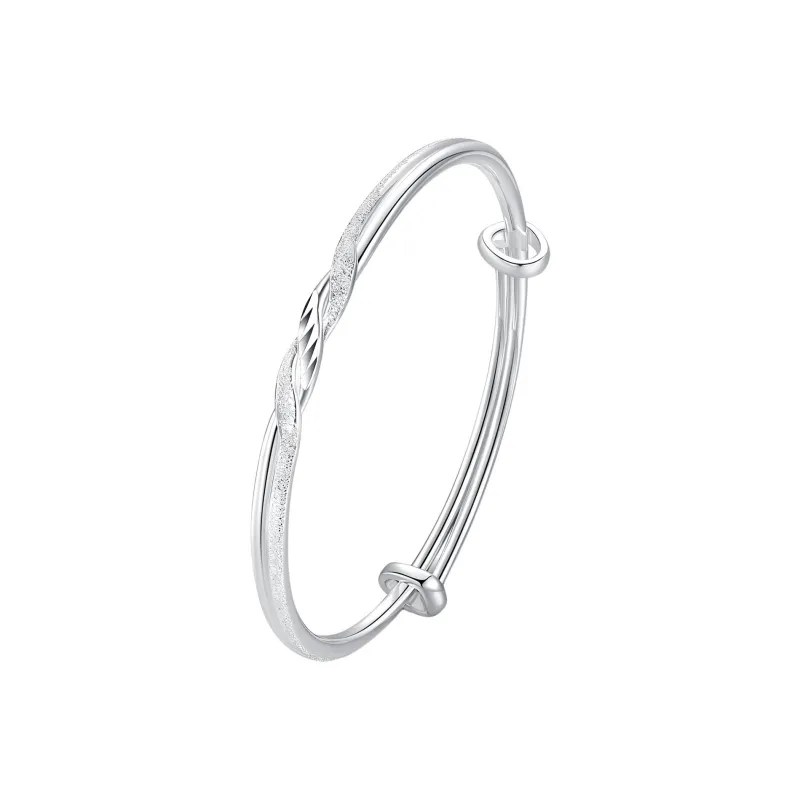 D.Get S999 Fine Silver Sterling Silver Bracelets Unisex-0