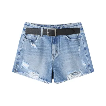 ANDREA MARTIN Denim Shorts Women's Blue