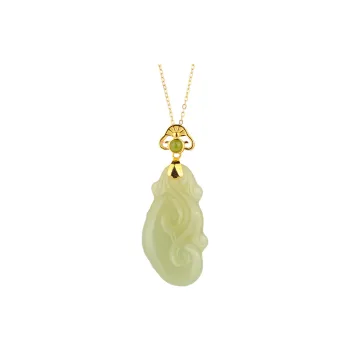 CHINA GOLD Hetian Jade Pendants Pale Greenish White Jade Women's