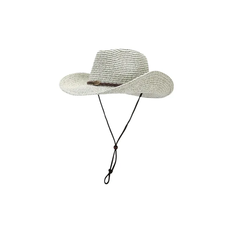 Yalu Straw Woven Bucket Hats Unisex-7