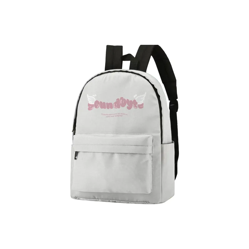 Soundbyte Polyester Backpack Women's Gray White-1
