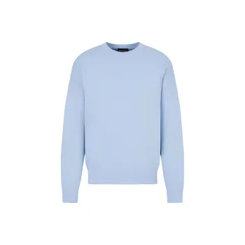EMPORIO ARMANI SS23 Cashmere Sweater Men's Light Blue