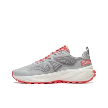 Jack Wolfskin Cushioning, Slip Resistant, And Abrasion Resistant Low Top Hiking Shoes Women's Gray