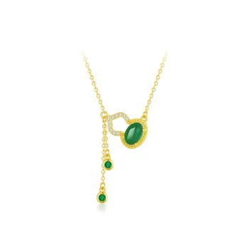 Love Link Chalcedony Necklaces Women's