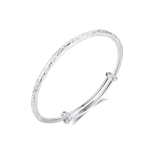 Bear Silversmith 999 Fine Silver Sterling Silver Bangle Women's