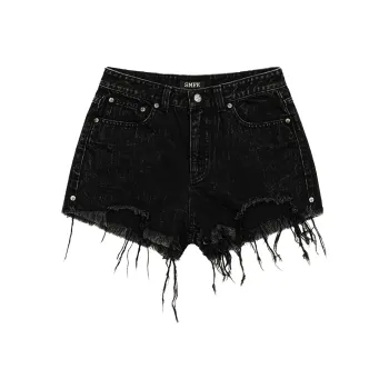 SMFK Denim Shorts Women's Black Denim