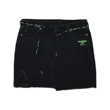 Boy London Denim Short Skirts Women's Black