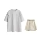 2 Pack (White Top+Khaki Shorts)