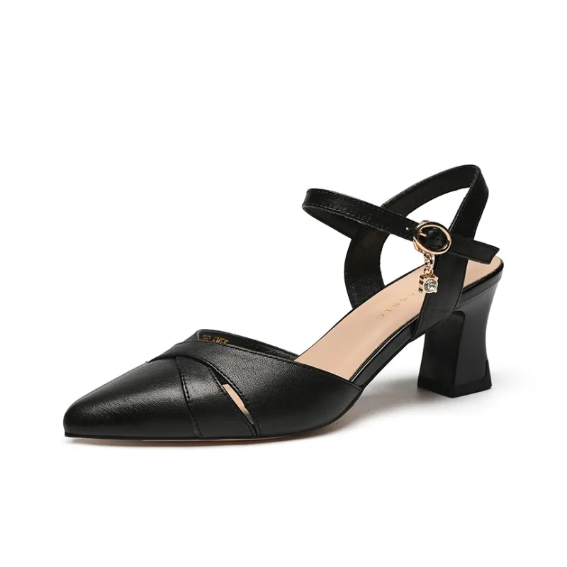 ZHR High Heels Women's Beige, Black-1